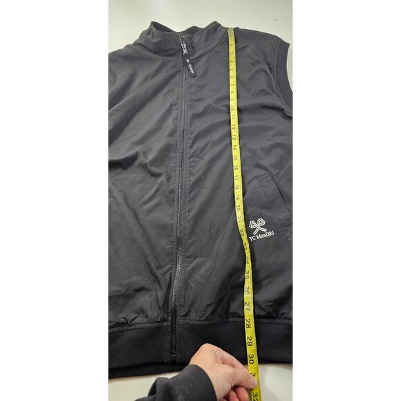 Slazenger reversible fleece windbreaker pocket golf vest winter XL black warm - Picture 7 of 8